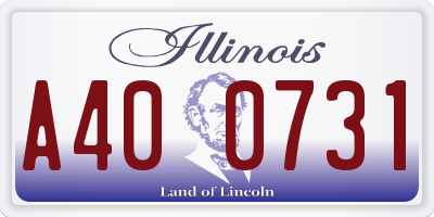 IL license plate A400731