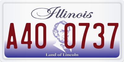 IL license plate A400737
