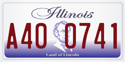 IL license plate A400741