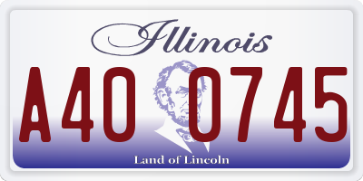 IL license plate A400745