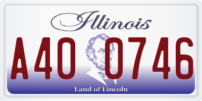 IL license plate A400746