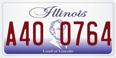 IL license plate A400764
