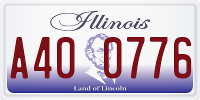 IL license plate A400776