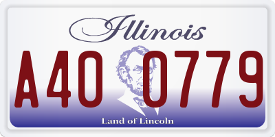 IL license plate A400779