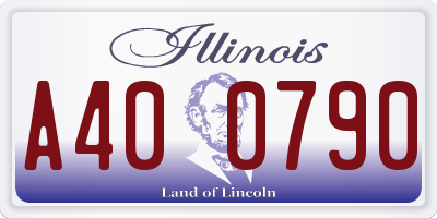 IL license plate A400790