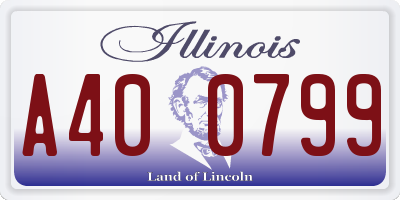 IL license plate A400799