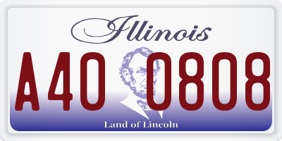 IL license plate A400808