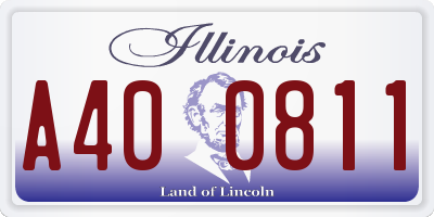 IL license plate A400811