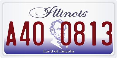 IL license plate A400813