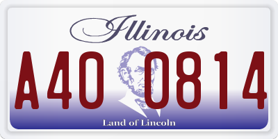 IL license plate A400814