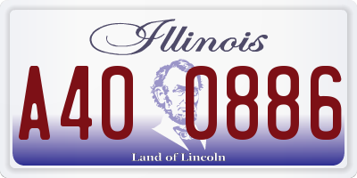 IL license plate A400886