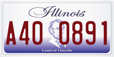 IL license plate A400891