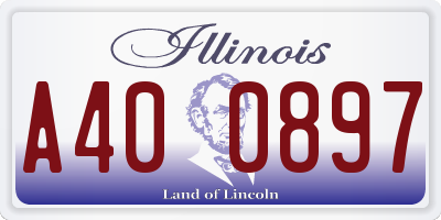 IL license plate A400897