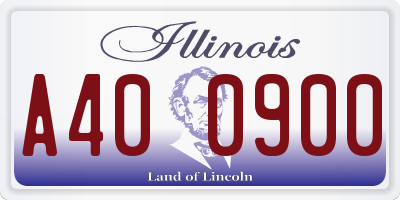 IL license plate A400900