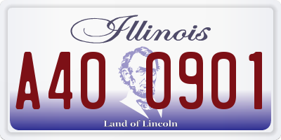 IL license plate A400901
