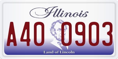 IL license plate A400903