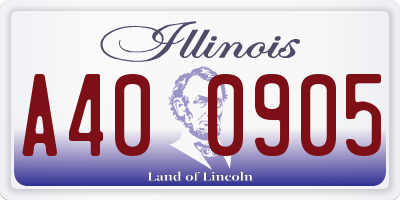 IL license plate A400905