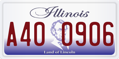 IL license plate A400906