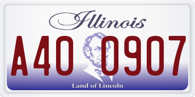 IL license plate A400907