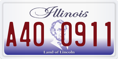 IL license plate A400911