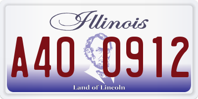 IL license plate A400912