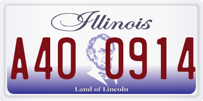 IL license plate A400914