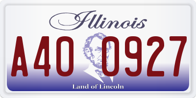 IL license plate A400927