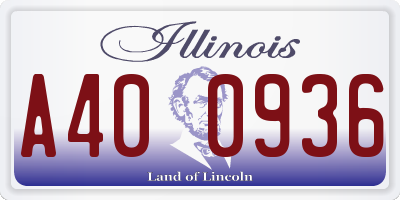 IL license plate A400936