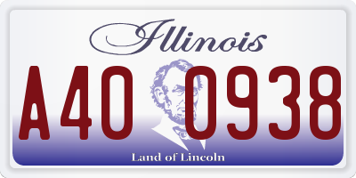 IL license plate A400938