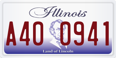 IL license plate A400941