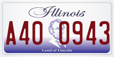 IL license plate A400943