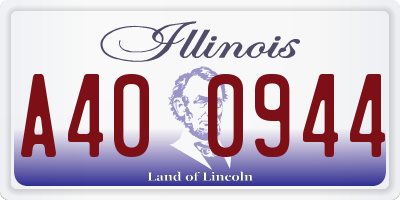 IL license plate A400944