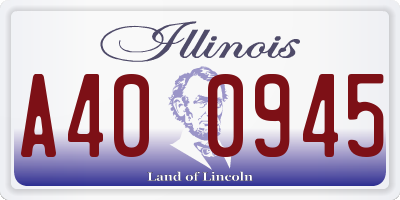 IL license plate A400945