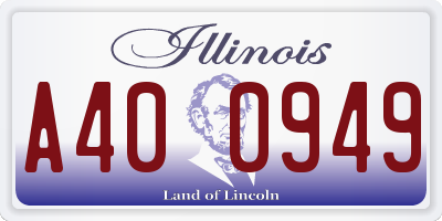 IL license plate A400949