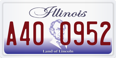 IL license plate A400952