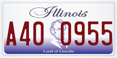 IL license plate A400955