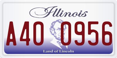 IL license plate A400956