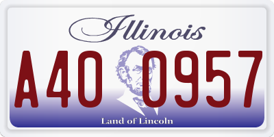 IL license plate A400957