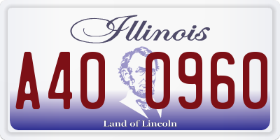 IL license plate A400960