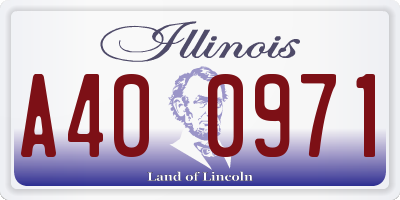 IL license plate A400971