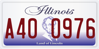 IL license plate A400976