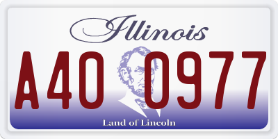 IL license plate A400977