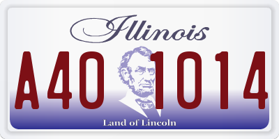 IL license plate A401014