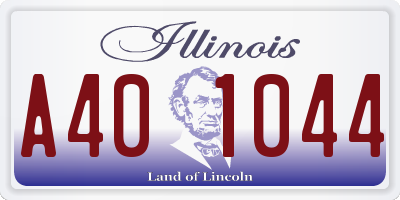 IL license plate A401044