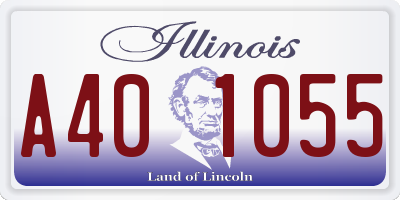 IL license plate A401055