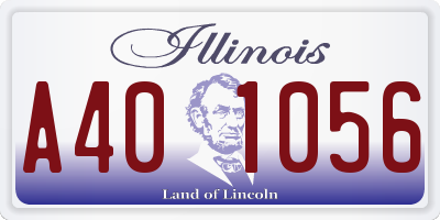 IL license plate A401056