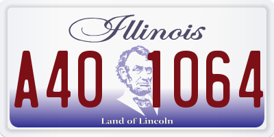 IL license plate A401064