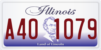 IL license plate A401079