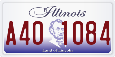 IL license plate A401084
