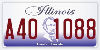 IL license plate A401088